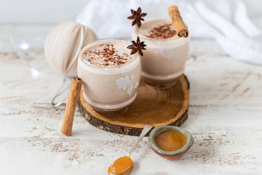 Plant-based Eggnog with Mānuka Honey