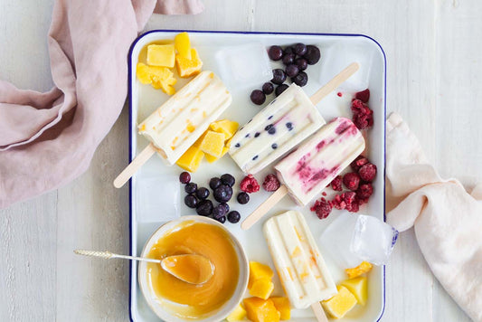 Mānuka Honey and Greek Yoghurt Fruit Popsicles