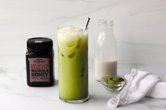 Iced Mānuka Honey Matcha Latte