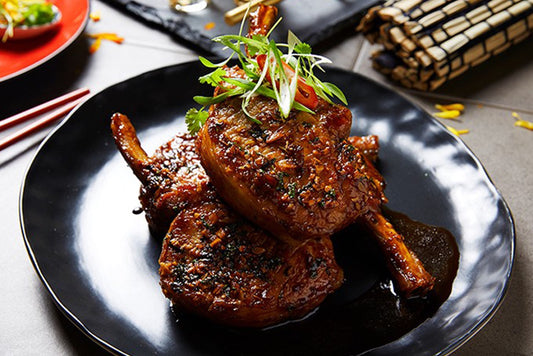 plate of pork cutlets