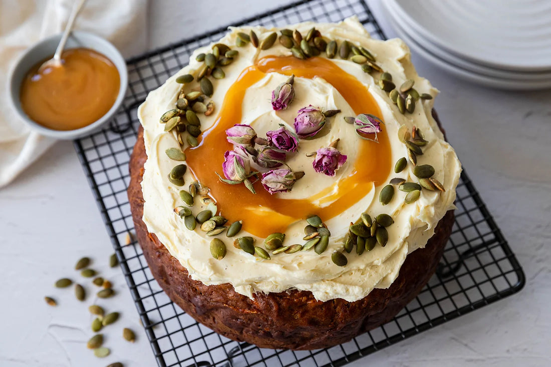 Taylor Pass Honey Root Vegetable Cake with Cream Cheese Icing