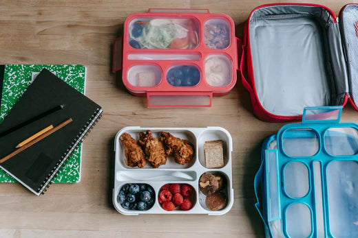 lunchboxes and school books