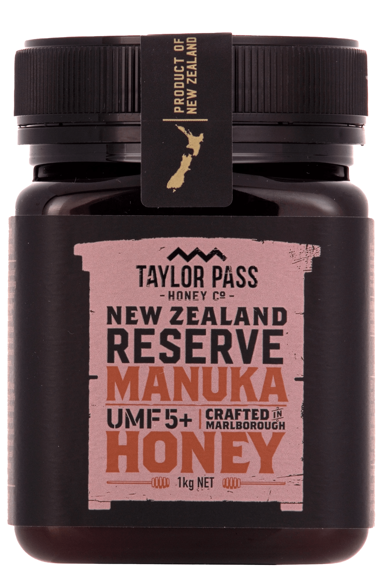 Taylor Pass Honey Co Honey 1kg Taylor Pass Honey Co Reserve Mānuka UMF5+ Honey - 1kg