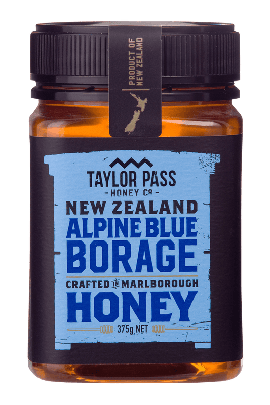 Taylor Pass Honey Co 375g Taylor Pass Honey Co Alpine Blue Borage Honey